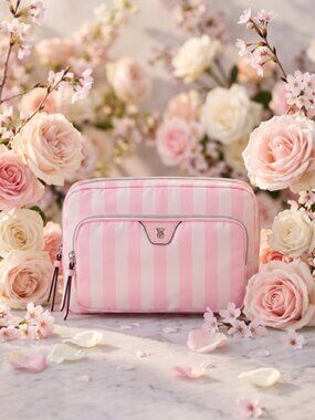 Travel Makeup Pouch Heritage Stripe NWT
